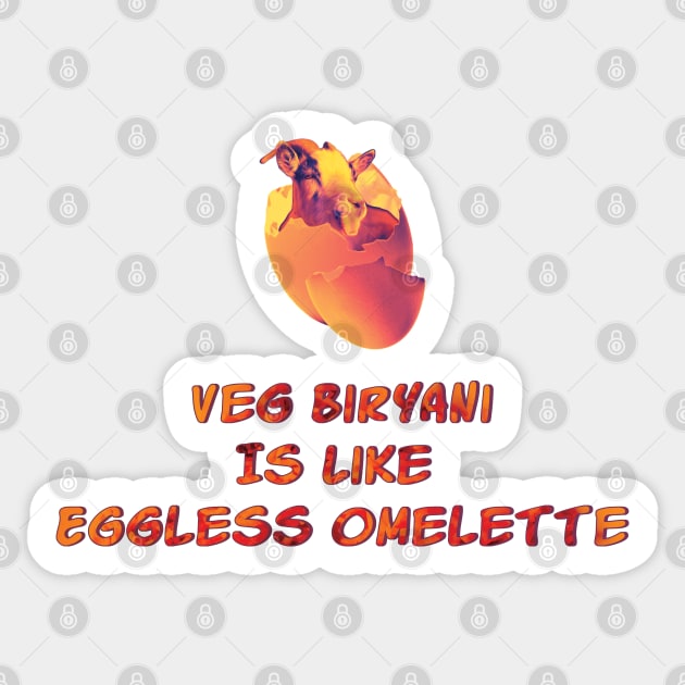 Funny Biryani memes quote Design Sticker by ARTIZIT